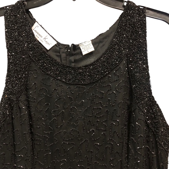 Laurence Kazar New York Vintage Maxi Evening Dress Size Large Pit 2 Pit 18 56” L - Picture 4 of 8